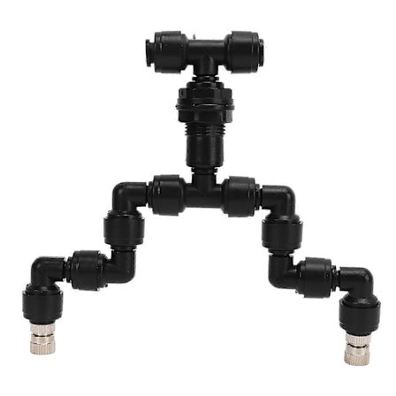 WJTG Reptiler Tåkespreder Dobbelthode 360 ​​Graders Rotasjon Spraydyse for Klatrende Kjæledyr Fôringsboks SølvJ