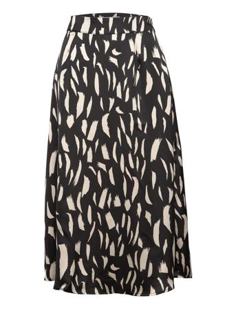 Objpapaya Hw Long Skirt A Div Knælang Nederdel Multi/mønstret Object