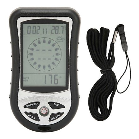 Digitalt Kompas 8 i 1 Multifunktionelt Udendørs Kompas Højdemåler Barometer Kalender Termometer til Udendørs Brug