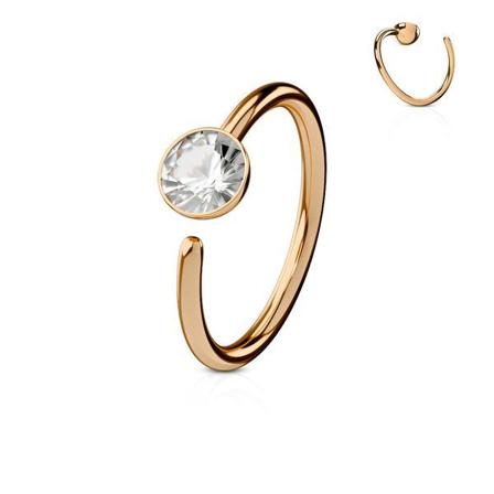 Lävistysrengas karkaistua 316L kirurgista terästä kuutiozirkonialla