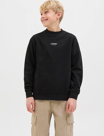 Jack & Jones Jjesoho Sweat Crew Neck Sn Jnr - Black - 140