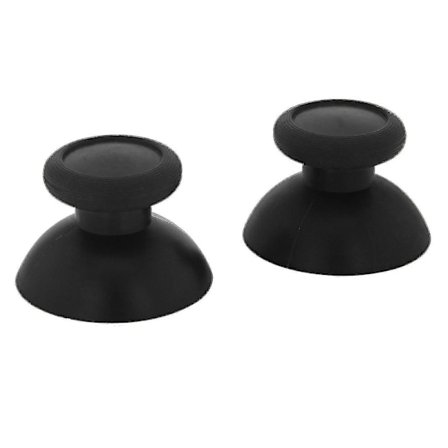 Zedlabz Erstatning Analog Gummi Tommelspak Grep Nintendo Switch Pro Kontroller - 2 Pakning Svart