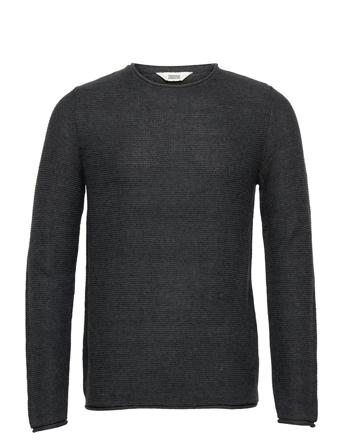 Sdjarah 62100 Knit Pullover Neulepaita Pyöreä Kaula-aukko Musta Solid