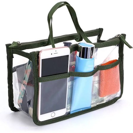 |HH| Transparent PVC Handväska Organizer med 8 Fack, Rese- och Sminkväska för Tjejer och Kvinnor