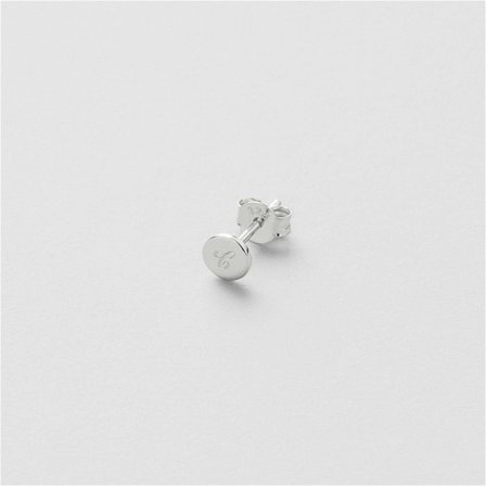 Hilda Single Stud Gravur - STERLINGSILBER