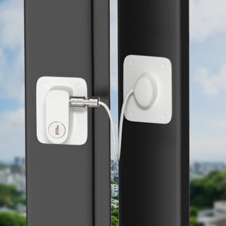 Vindussperre med lim AOSITE 2-pakning Oppgradert smalt vinduslås