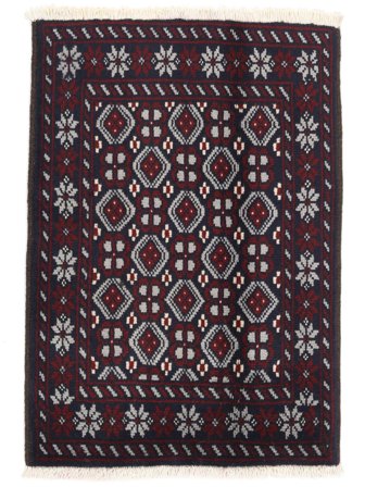 Baluch Rug 64X91 Black/Dark Grey Wool, Persia