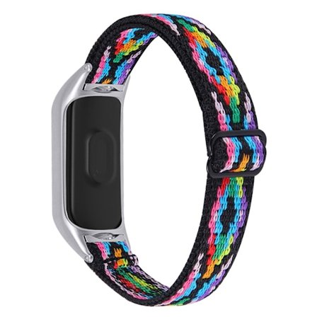 Xiaomi Mi Smart Band 6 / 5 nylon elastiskt klockarmband - Flerfärgad