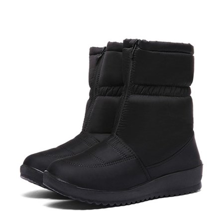 Vinter snø støvler for kvinner varme støvler utendørs vanntette støvler Sklisikre sko vinrød 37