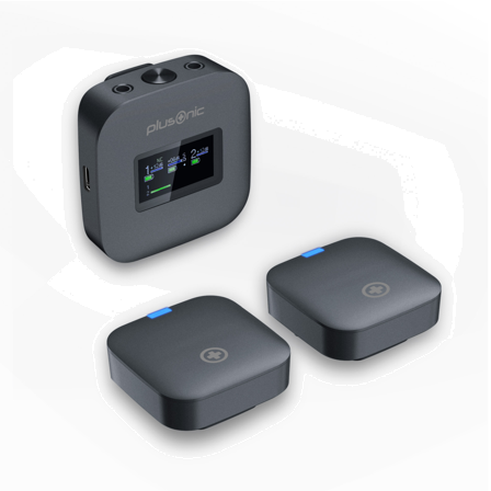 PLUSONIC Wireless Mikrofone Kit PS-TDS8 USB Type C/Lightning/3,5mm Klinke WiFi-Micro *ALLTRAVEL*