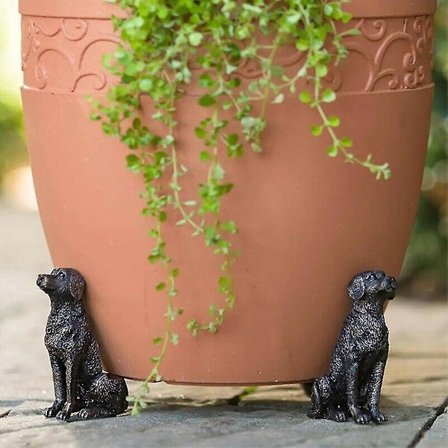 3 stk. Dyreformet Plante Blomsterpot Fødder Risere Holder Stativ Udendørs Have Dekoration