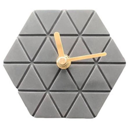 Cement ur med lydløs sengebord Kreativ bordur med enkel personlighed Studerendeværelse Dekoration bordur - Sort