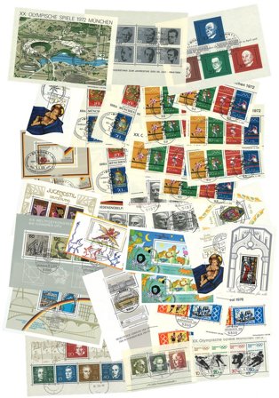 Tyskland - 34 miniark (19 forskellige) - Stemplet dubletpakke