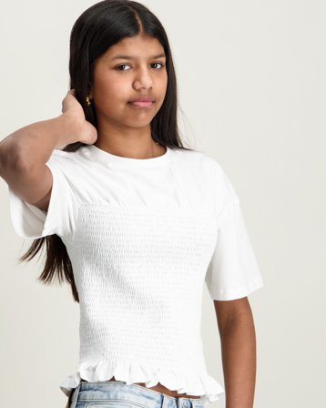 Grunt GRBodil SS Tee Vit T-shirts Tjej - Kids Brand Store