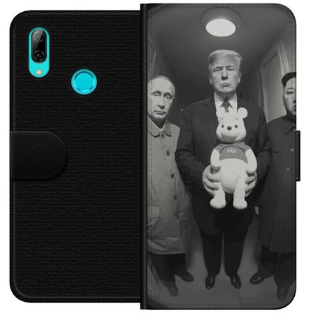 Yhteensopiva Lompakkokotelo Huawei Huawei P smart 2019 Mustavalkoinen taideteos surrealistisella poliittisella symboliikalla ja odottamattomalla kontr