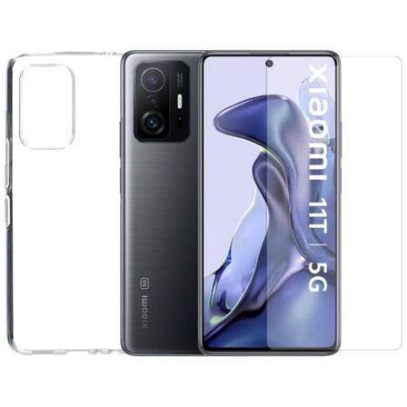 Etui til Xiaomi 11T Pro 5G 6,67" og 2 hærdede briller - Blødt silikone beskyttende glasfilm skærmbeskytter - Yuan Yuan