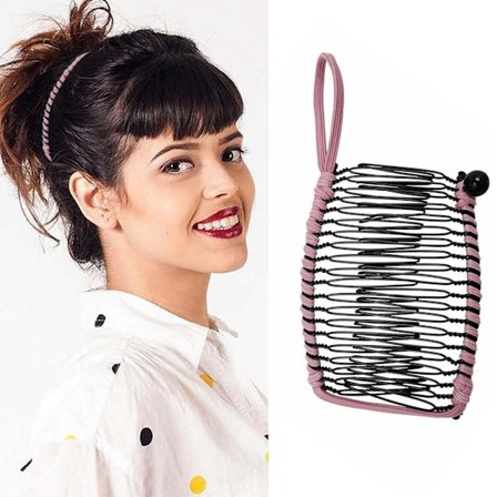 4 stk - Mote Kvinner 20 Tanners Hårkam Pin Klips Dobbel Rader Hår Side Kammer Lengde, polykrom Egnet for kvinners styling