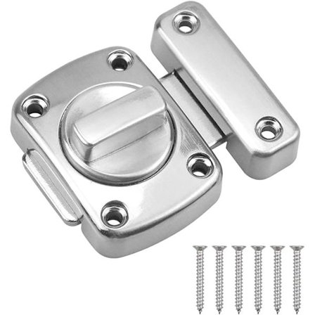 Låsspärr Liten Lås Dörrlås Dörrspärr för Dörr Badrum Sovrum Toalett med 6 Skruvar