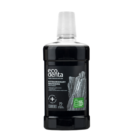 Ecodenta Extraordinary Whitening Charcoal Munskölj 500 ml