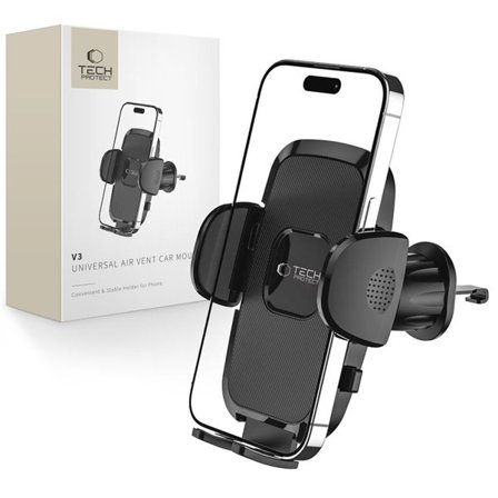 Tech-Protect V3 autopuhelimen pidike tuuletusaukkoon - musta