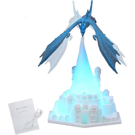 Valaiseva 3D-lohikäärme LED-lamppu voidaan erottaa Yhdysvalloista