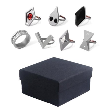 Anime Ringar Set Justerbar Cosplay Party Kostym Rekvisita Tillbehör Kollektion Gåvor för Anime-fans