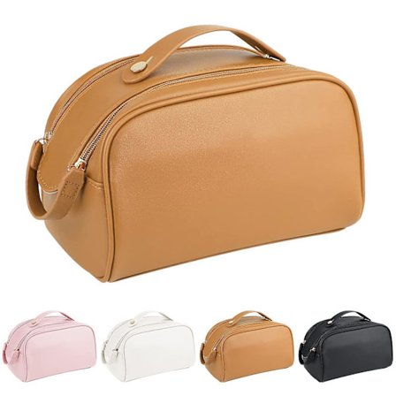 Bærbar makeup taske med høj udseende værdi, bærbar stor kapacitet, dobbelt lynlås rejse makeup, vask og opbevaringstaske