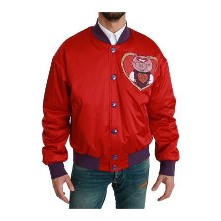 Dolce & Gabbana Bomber Jakke Rød, Herre, Størrelse: 4XL