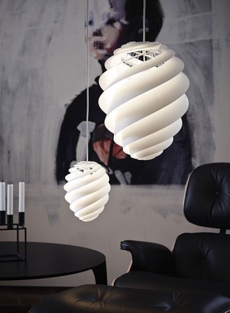 Swirl 2 taklampe Ø36 - hvit