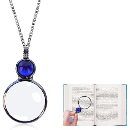 Hengende forstørrelsesglass, 5X Bærbar Monokkel Linse Forstørrer Hengende Halskjede for DIY Lesing, Håndverk, Hobbyer