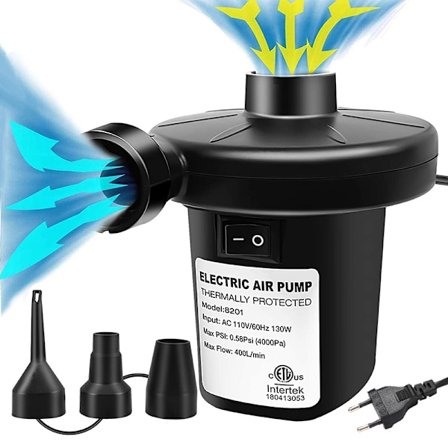 Elektrisk luftpumpe luftmadrass bærbar pumpe for oppblåsbare