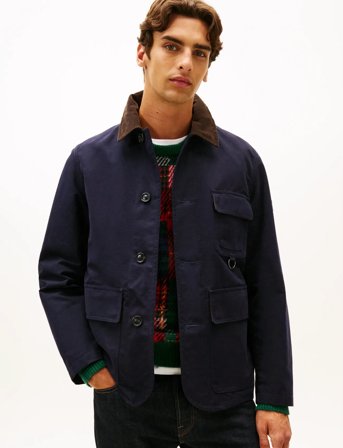 Tommy Hilfiger Waxed Barn Jacket - Navy - S