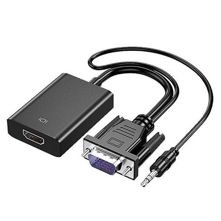 Fuld Hd 1080p Vga til Hdmi-kompatibel konverteradapterkabel med lydudgang Vga Hd-adapter til pc bærbar til hdtv-projektor Scrollsqy