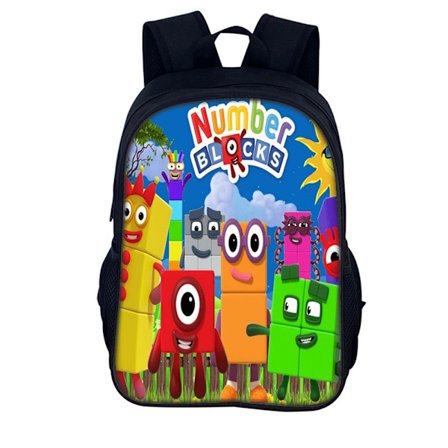 Numberblocks skolesekk Daypack Ryggsekk for barn barnehage førskole