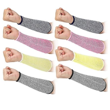 4 Par Armbeskyttere kompatible med tynd hud og blå mærker, skærebestandige kompatible med armærmer