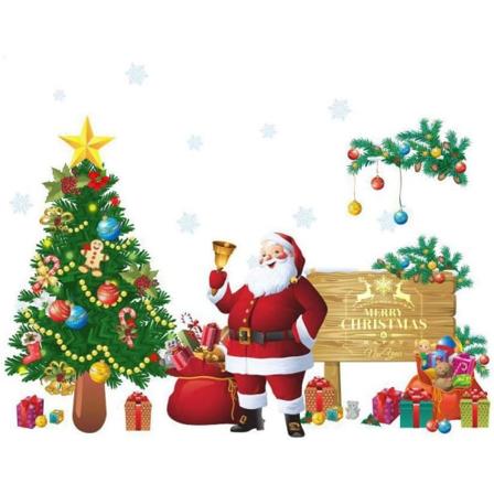 Julenissen juletre veggklistremerker jul nyttår skrell og DIY klistremerker