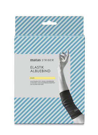 Matas Striber Elastik Albuebind Sort S, Medicin & Pleje, Støttebind, Albuebind