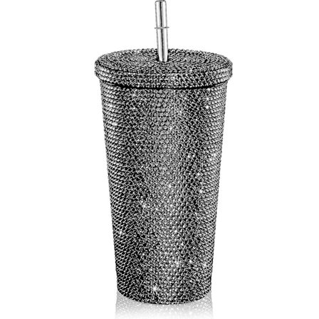 Bling Diamant Tumbler Glitter Vannflaske Med Lokk[mo]