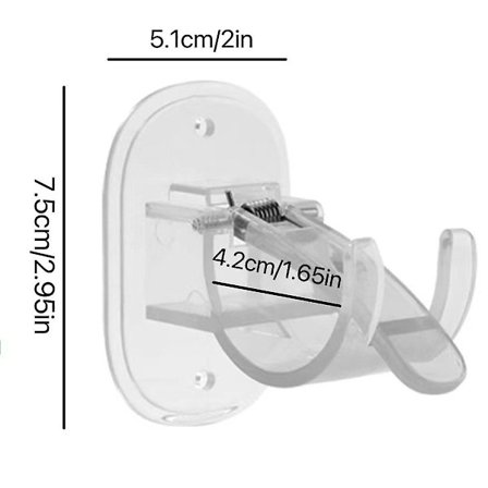 Självhäftande gardinstångshållare, gardinstångsfästen utan borrning, gardinstångsfästen utan borrning, för sovrum, vardagsrum 4 st