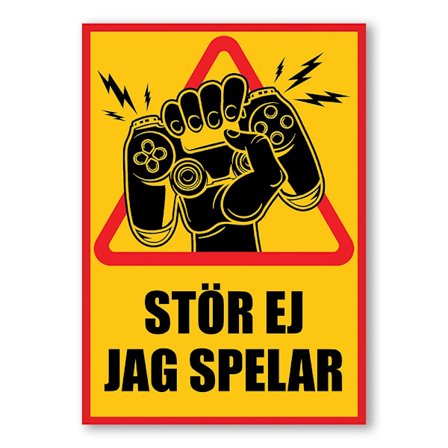 Spiller Må Ikke Forstyrres / Advarselsskilt - Skilt MultiColor A4