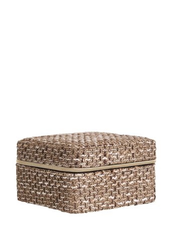 House Nordic | Tilde - Jewelry Box, Brown Mix 11X11X6,5 Cm | 6.5X11X11CM
