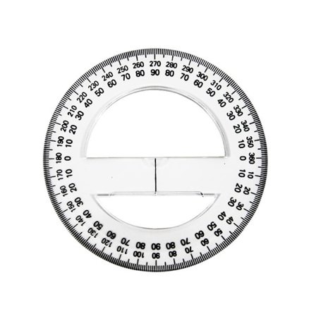 10CM Trigonometrisk Protraktor 3 Stykker Rund Protraktor -