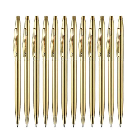 Keskikokoiset 1 mm metallikärkikynät musta 12 kpl [D]