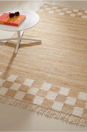 Jotex - Juteteppe Jute/Jute/Bomull/Bomull Natural/white AUREA - Kjøp Jutetepper hos Jotex