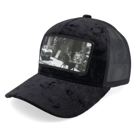 Calza Pennello - Svart trucker Keps - Secret Agent And Car Velvet Black A-Frame Trucker @ Hatstore