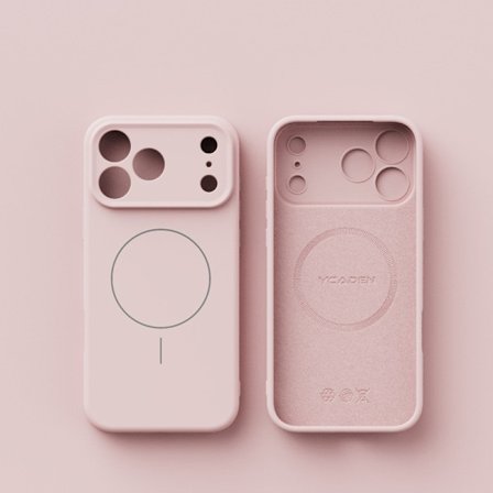 Kompatibel med iPhone 17 Pro Flydende Silikone Cover, Apple Fuld-dækkende MagSafe Magnetisk Cover (Pink)