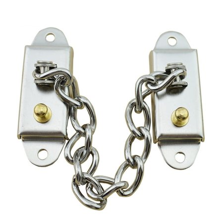Sikkerhetskjedelås i rustfritt stål for dør, sikkerhetslås for dør, for hjem, soverom, hotell, kontor
