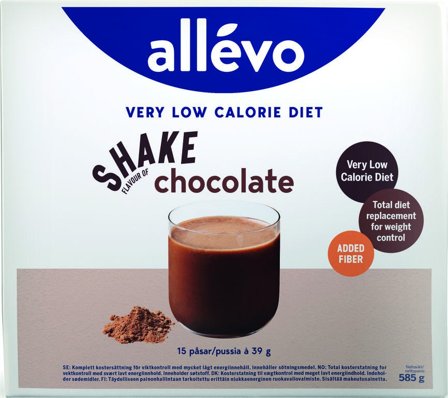 Allevo VLCD Shake sjokolade 15x39 g