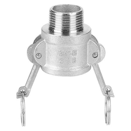 Hunstik Adapter til Camlås i Rustfrit Stål (sølv) (1 stk)