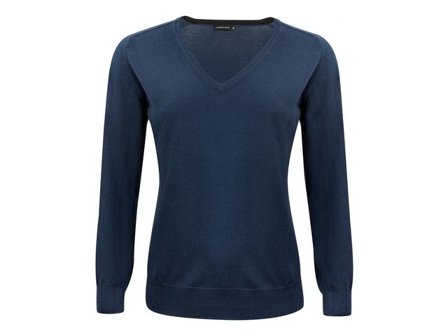 J. HARVEST & FROST Tröja merino J.HoF v-ring dam navy 3XL - Lyreco - Yrkeskläder - Tröjor och Sweatshirts - Stickat